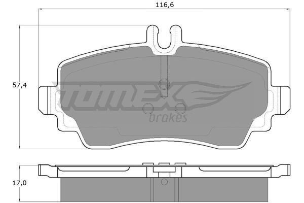 TOMEX BRAKES Bremžu uzliku kompl., Disku bremzes TX 12-75